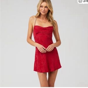 For Love And Lemons Gabrielle  Mini Dress with Jewel Accents